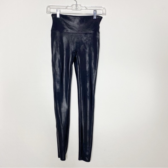 SPANX Faux Leather Leggings Black Size S/P - Picture 2 of 14